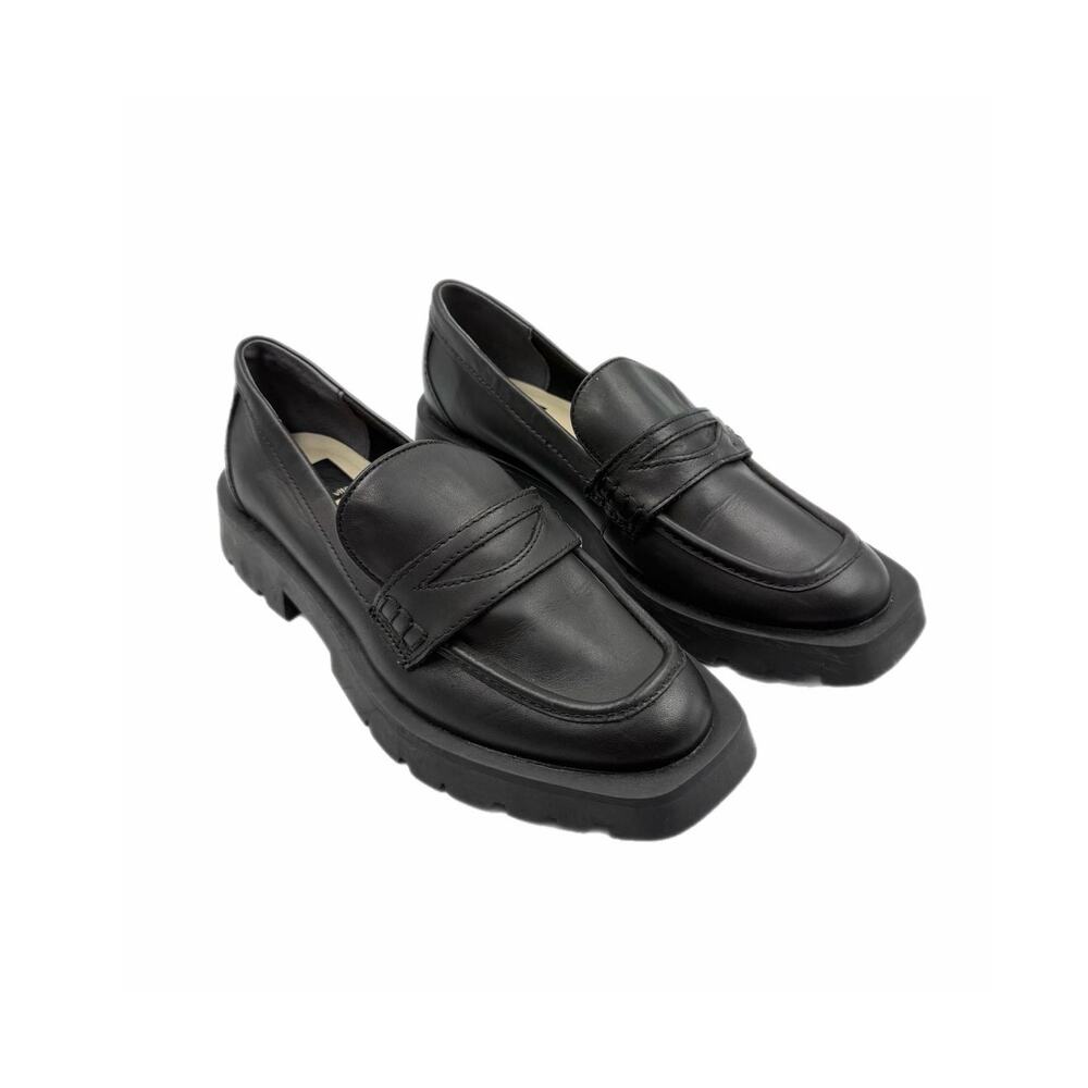 Dolce Vita Black Chunky Academia Workwear Classic Office Simple Penny Loafers